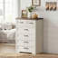 Commode verticale de ferme avec 6 grands tiroirs, commode de rangement haute avec rangement spacieux, commode de chambre à coucher avec structure en bois robuste-572992063