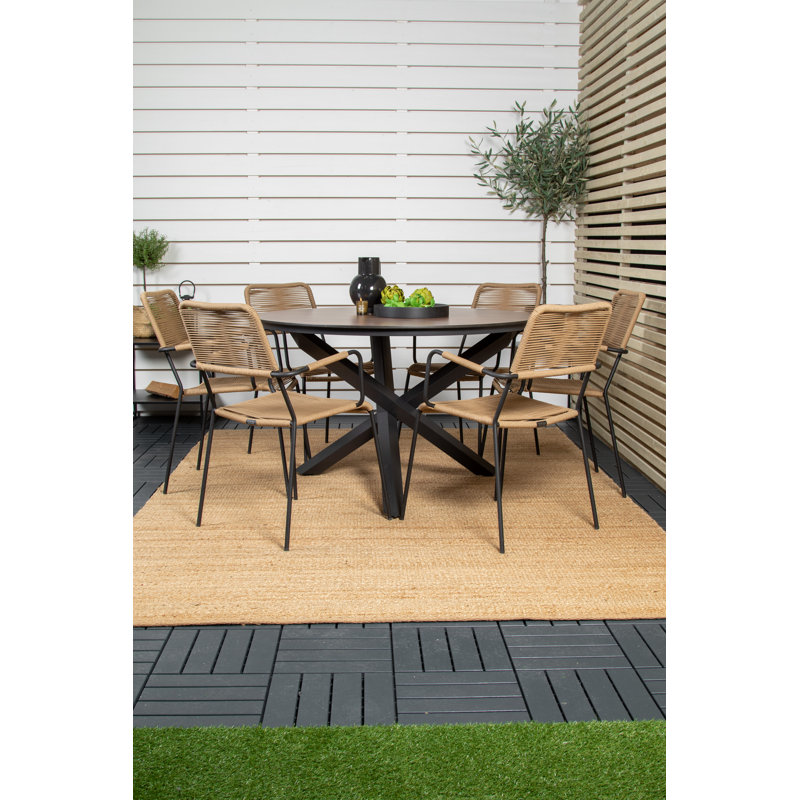 Drishya 6 - Person Patio Dining Set with Round Table