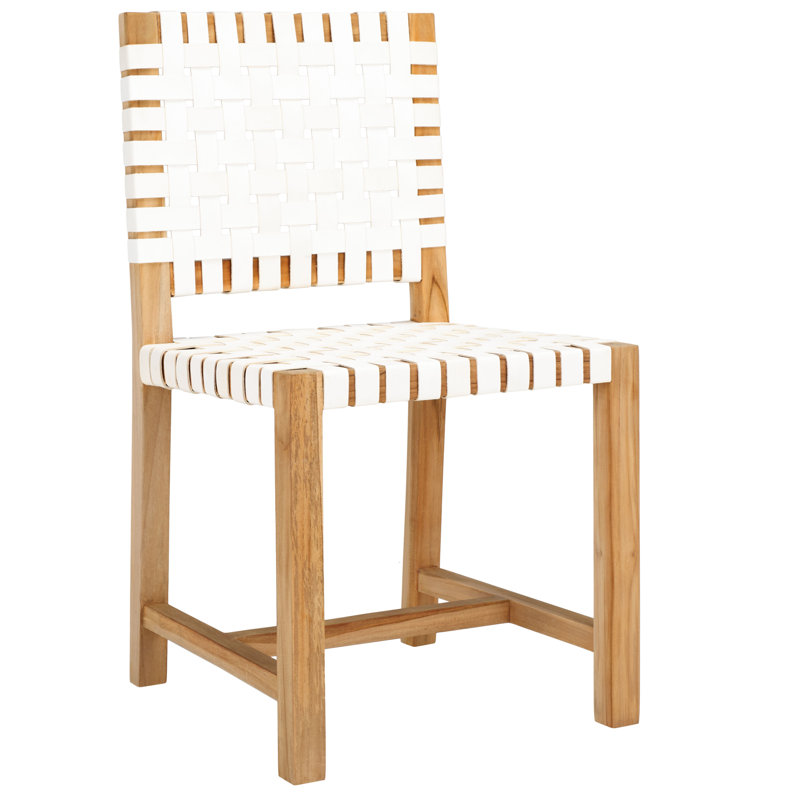 Chaise Erline, Blanc / Naturel