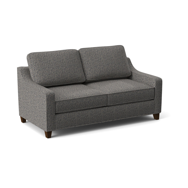 Clark 74" Square Arm Sofa with Reversible Cushions, Dillon Williamsburg, Montana Walnut