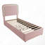 Upholstered bed WITH 2 DRAWERS VELVET PINK-921671888