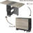 Space Saving Folding Dining Table With 2 Tier Storage-Extendable Drop Leaf Farmhouse Kitchen Dining Room Tables For 4, Collapsible Expandable Rectangle