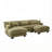 Oversized U-Shaped Sectional Couch with 2 Ottomans and Cloud-look Cushions for Ultimate Comfort-1155033838