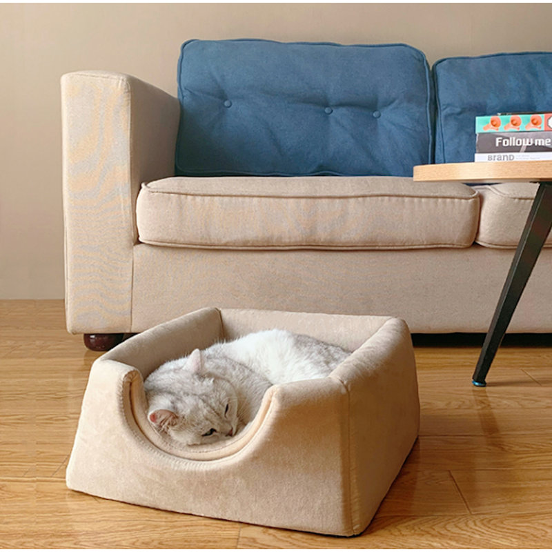 Waithman Cotton Pet Bed, Beige