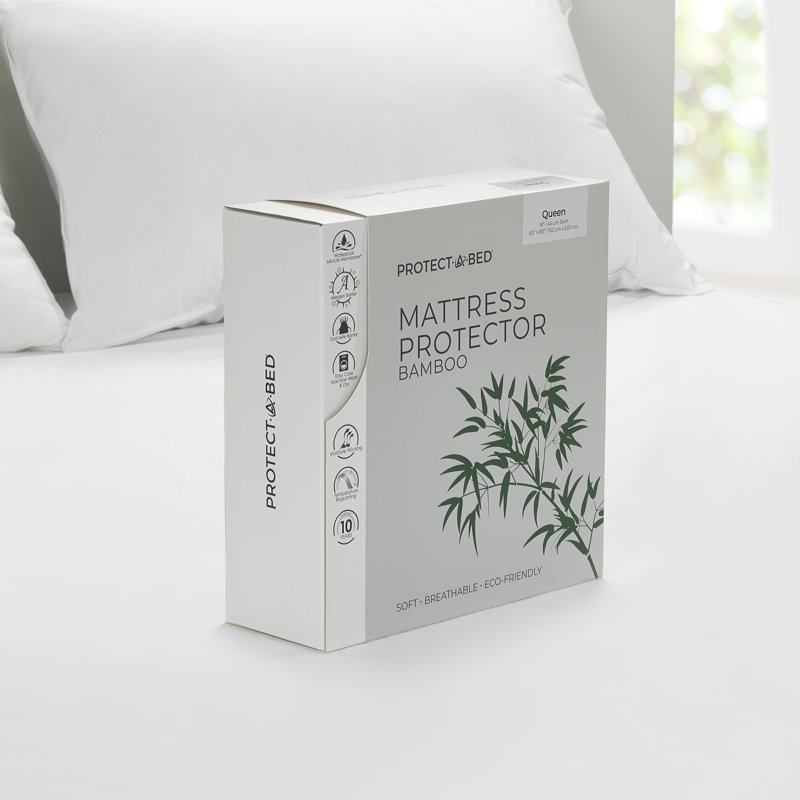 King White Bamboo Waterproof Mattress Protector