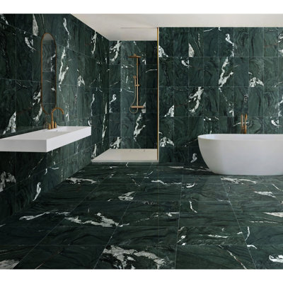 12x24 Inch Genuine Polished Marble Tiles For Any Interior Wall And Floor, 4 Pieces In A Box, Unique Diy Luxury Design Hall Natural Beauty