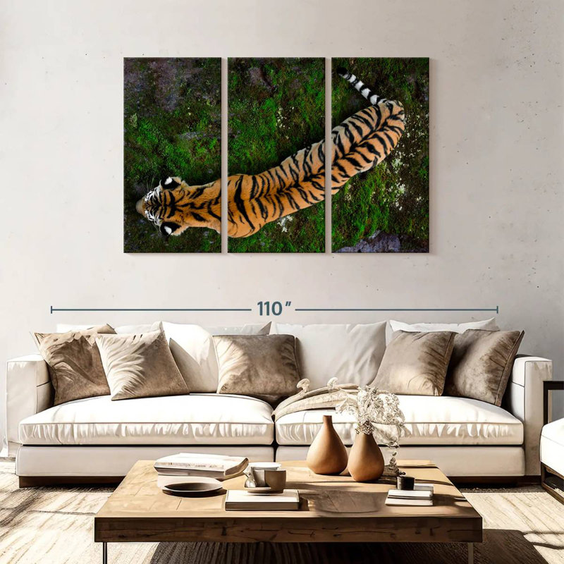 Brampt Tiger From Above, 48" H x 74" W