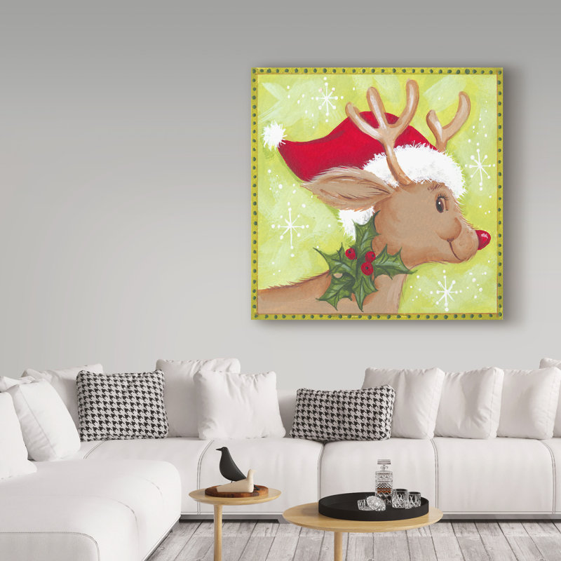 « renne 2 », art sur toile, H 14 po x l 14 po x P 2 po