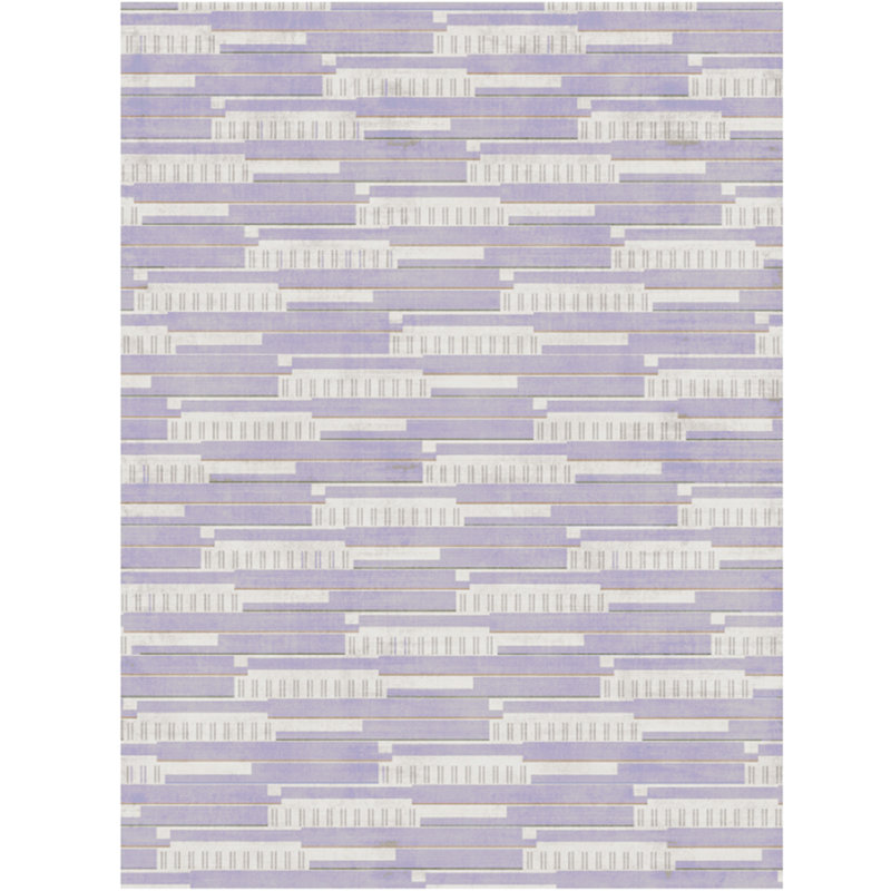 Tapis à motif géométrique antidérapant Leokadja, Rectangle 6 pi x 9 pi