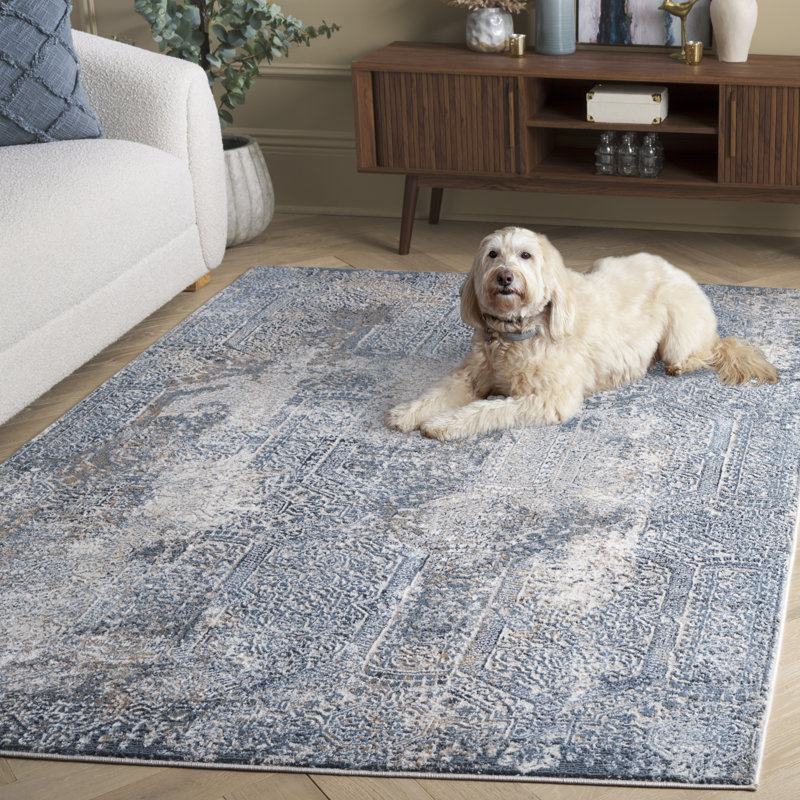 Blouncie Performance Geometric Rug, Rectangle 5'3" x 7'6"