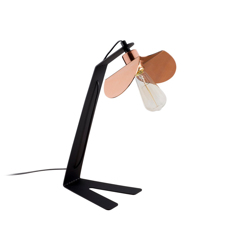 Lampe de bureau 18,9 po Akram, Noir, Cuivre
