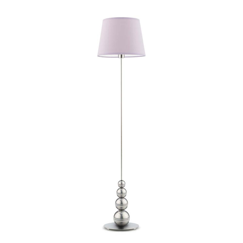 Ayanah 174cm Traditional Floor Lamp, Light Violet, Silver