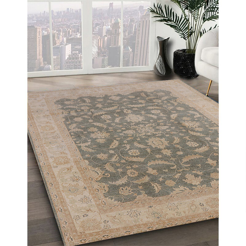 Tapis oriental beige / bleu sarcelle Hovnatan, Rectangle 8 pi x 12 pi