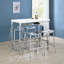 Tabouret chromé sans dossier (ensemble de 2)-1268472106