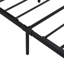 Structure de lit plateforme en métal pour grand lit avec tête en bois et 2 tiroirs cachés, rangement supplémentaire, aucun sommier nécessaire, installation rapide, teinte brun noir, structure, profondeur 84,25 po, largeur 61,94 po, 40,06 po