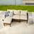 Canapé modulaire de patio avec coussins Ajai