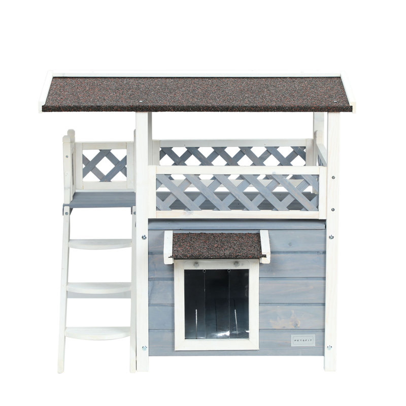 Maison et chat pour l'extérieur Chavie, Gris