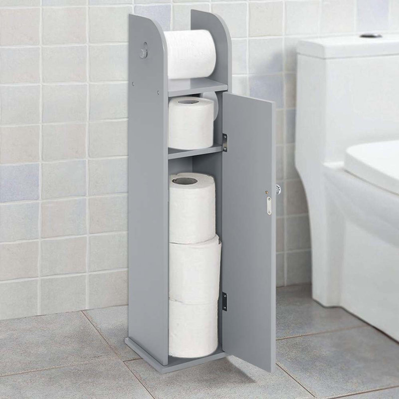 Rosas Free Standing Toilet Paper Holder, Grey
