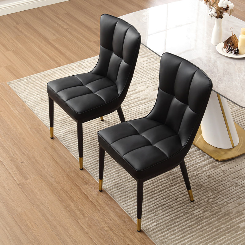 Upholstered Dining Chair, Black