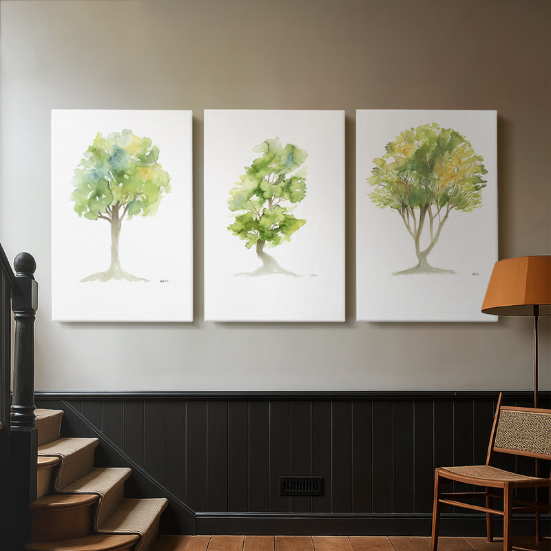 Larbre  -Custom Wrapped Gallery Canvas - 3 Pieces, 27" H x 54" W