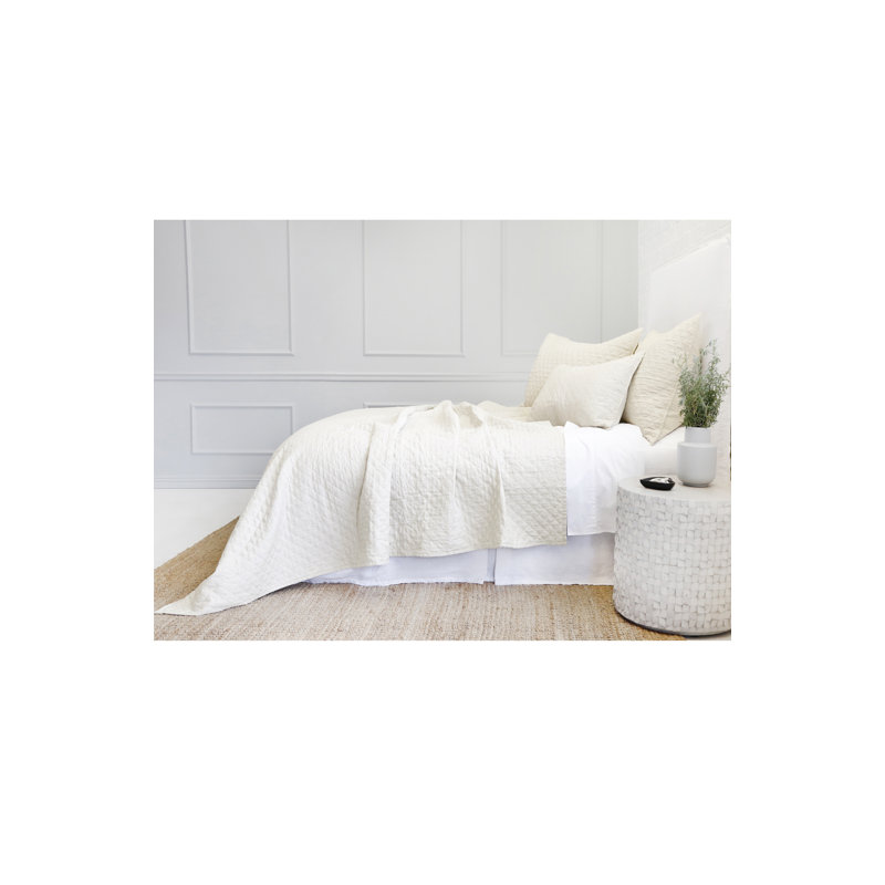 Hampton Buttons Sham, Cream, Euro