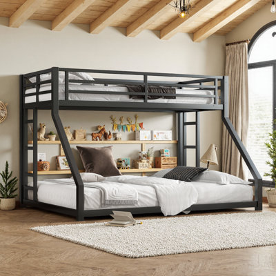 Lit superposé simple au-dessus de grand lit en métal pour les adolescents et les adultes