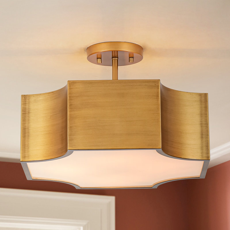Aubrielle 4 - Light Vintage Distressed Flush Mount Ceiling Light for Bedroom