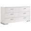 White High Gloss 4-piece Twin Bedroom Set-967328401-967328406