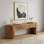 Table console ovale en chêne massif de 49 pouces