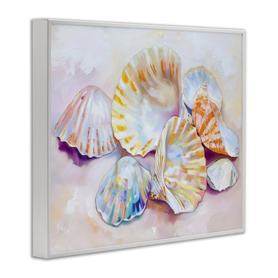 Pile of Various Seashells Framed Giclee, design by Arlington Prints