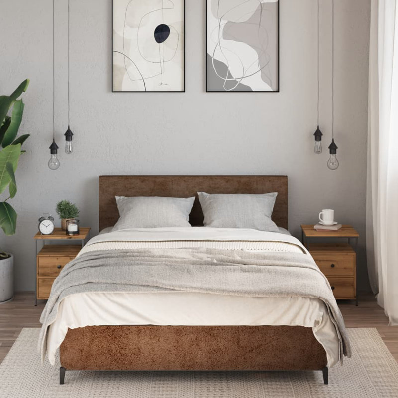 Alanni 34cm W Bedside Table, Artisan Oak