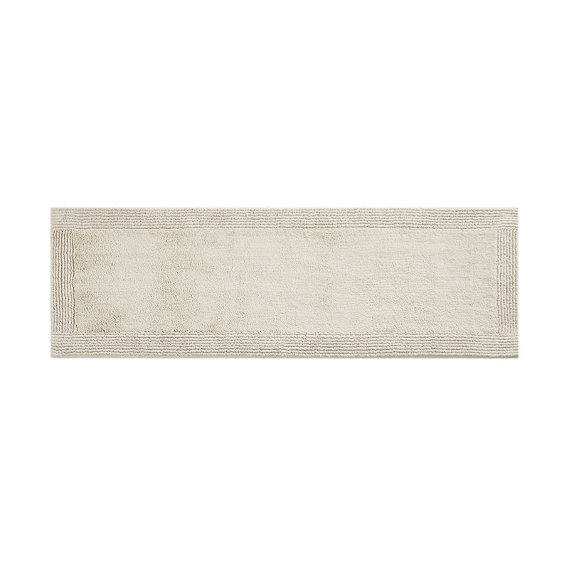 100% Cotton Tufted 3000 Gsm Reversible Bath Rug 24x72", Nature