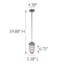 Luminaire suspendu en pot 1 lumière Gillingham