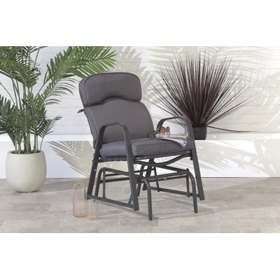 Powder Coated Steel Outdoor Glider Chair