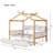 Wooden House Bed With Trundle And Bookshelf Storage Space-632753896