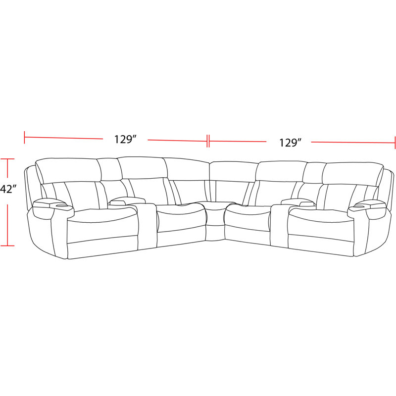 Pul 7 Piece Modular Power Reclining Sectional With Power Adjustable Headrests, Lucky Fawn