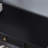 Black Solid Wood Rectangular Console Table-537317224
