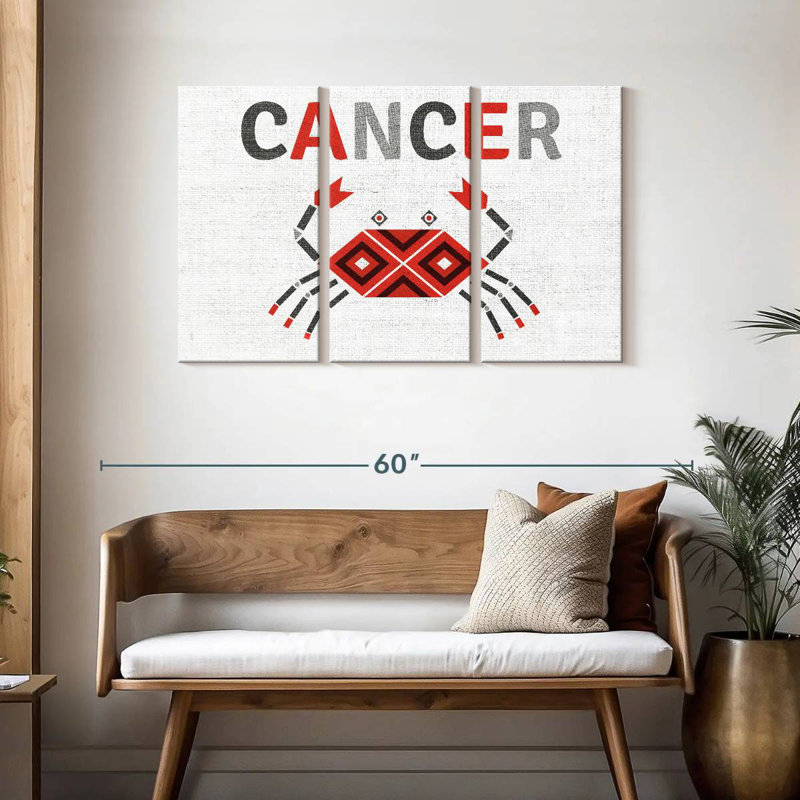 Zodiaque du cancer Adella, H 28 po x l 45 po