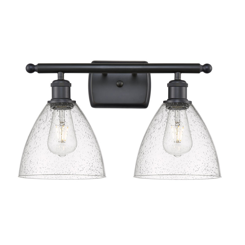 Éclairage pour meuble-lavabo 2 lumières Shauna, Incandescente, Noir mat