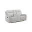 Causeuse double inclinable avec console Lupe, microfibre gris clair Lupe