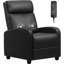 Fauteuil inclinable de massage pour le salon avec repose-pieds réglable - Canapé inclinable ergonomique en cuir PU avec fonction de massage intégrée pour le cinéma maison ou le bureau