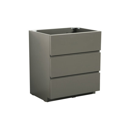 Armoire de plancher pour salle de bain sans lavabo, gris