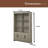 47"W Bookcase Shelf With Cabinet Doors