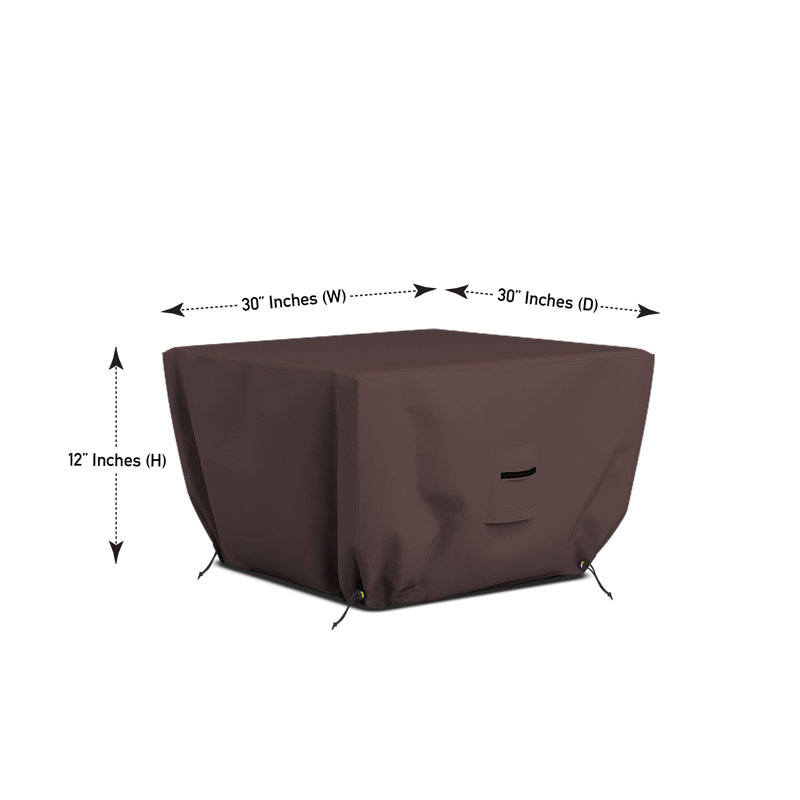 Fire Pit Cover, 30.5cm H x 76.2cm W x 76.2cm D, Coffee
