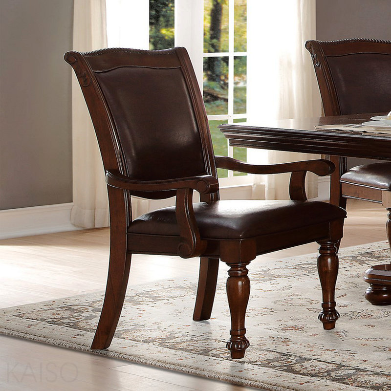 2-Piece Upholstered Armchairs - Brown Cherry