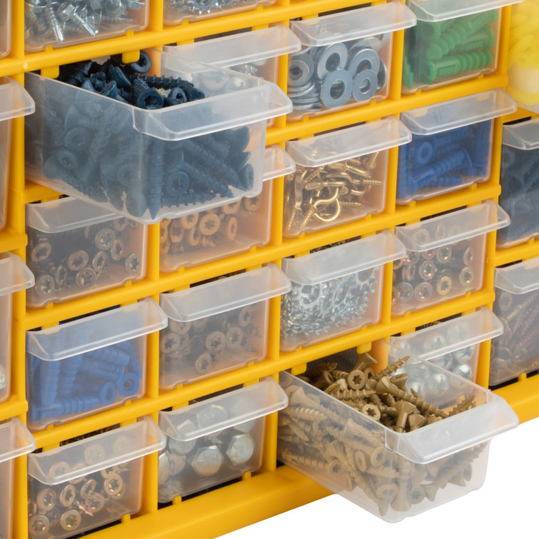 Stalwart Storage Bins with Drawers - Plastic Tool Organizers for Hardware  or Crafts