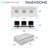 LUXRITE 3-Head Rectangle Regressed Gimbal LED Recessed Spotlight, 360° + 15° Swivel, 5CCT, CRI90, 45W, 3000LM, 60° Beam Angle, Dual Dimmable, IC & Wet-122663323
