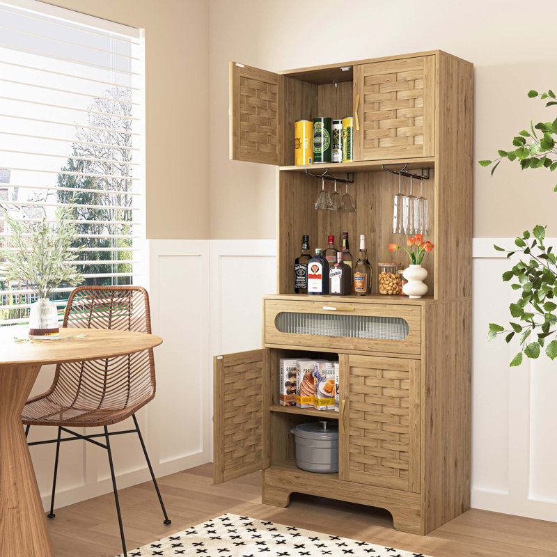 Tall Freestanding Liquor Cabinet