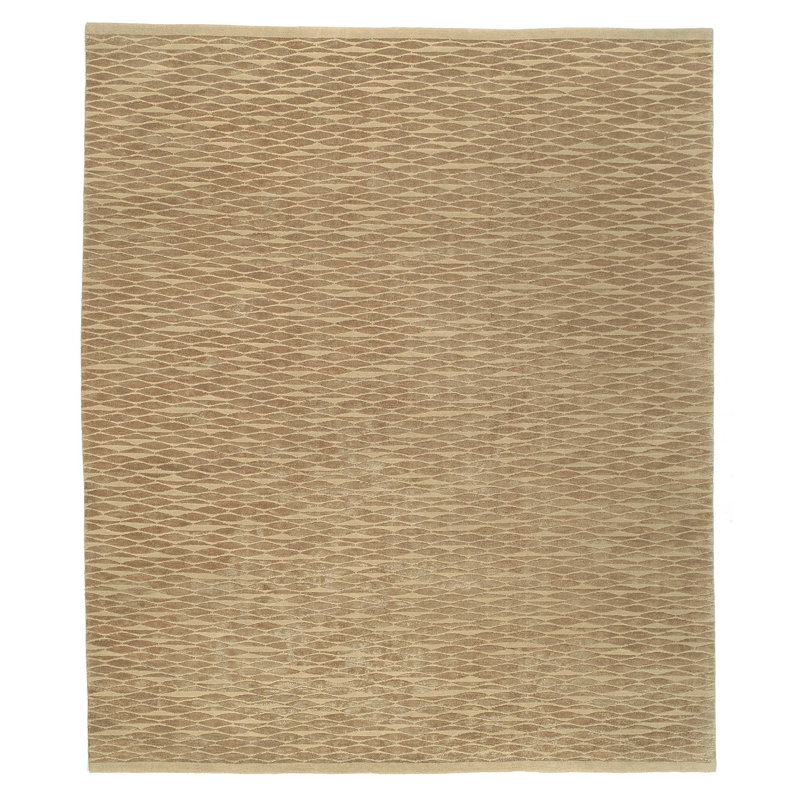 Tempo Geometric Area Rug in Beige/Taupe, Rectangle 8' x 10'