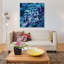 « geometric abstract galaxy ii » par barruf, reproduction d’impression sur toile tendue-73617817-73617818-73617819
